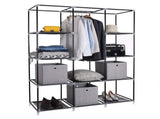 67" Portable Closet Organizer Wardrobe Storage Organizer with 10 Shelves Quick and Easy to Assemble 39192486