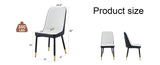 Modern Two-Tone PU Dining Chairs - White and spliced chairs With Gold Decorated Legs.White and W1151P217981