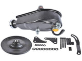 Black Steel Power Steering Pump With Bracket Kit & Pulley Fit for Small Block Chevy 265 283 305 327 71782395