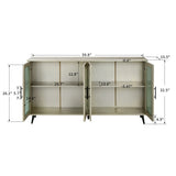 TV Stand 65 Inch TV, Wood TV Stand with Storage Cabinet & Adjustable Shelves, Media TV Console W1445139547