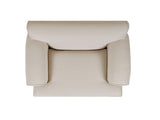 Alana 38" Lawson Accent Arm Chair Metal Casters, Sky Neutral Beige Polyester B2719P238304