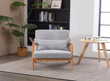 Mid-Century Modern Accent Chair, Arm Chair Living Room Chairs Pillow Upholstered Reading Chair 00018023