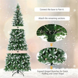 ZNTS 7.5 Feet Artificial Christmas Tree with Pine Cones 87228768