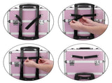 3pcs Trolley-Style Makeup Case with Universal Wheels Aluminum Alloy Cosmetic Trolley Case 58229820