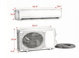 230V Inverter Mini Split Air Conditioner, AC Unit Cools up to 1500 Sq.Ft, Complete Installation Kit 23983687