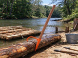46.5" Wooden Handle Log Lifter with 18" Max Opening, Rust-Resistant Steel Cant Hook for Rolling, 77258147