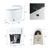 ZNTS Heated Seat Smart Toilet, One Piece Toilet, Automatic Flush Tank Less Toilet without Bidet, with 05790649