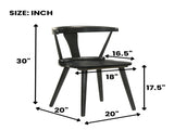 Rustic Farmhouse Dining Chairs, Solid Wood Side Chairs with Easy Assembly W2537P211112