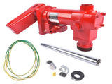 Red High Flow Fuel Transfer Pump 12V 25GPM with Auto Nozzle Heavy Duty Cast Iron 86990496