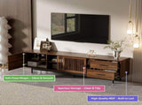 78" TV Stand for TVs up to 85", TV Console for Living Room, Media Console with Two Drawers, N710P510682P