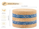 Handmade Woven Foot Stool Natural Water Hyacinth Ottoman for Home Decor & Seating 21252952