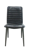 Black and Antique Black Side Chair with Padded Back B062P215497