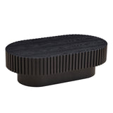 43.70 Inch Modern Handcraft Drum Coffee Oval Coffee for Living Room,Small Wooden Coffee W2582P250585