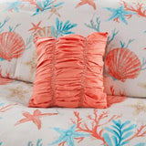 7 Piece Cotton Sateen Comforter Set Coral King B03596889