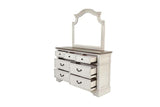 ZNTS Antique White Wooden 1pc Dresser Only Bedroom Formal Antique Walnut Top Storage 7-Drawers Dresser B011P236768