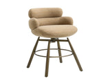 Jena Taupe Chenille & Bronze Bar Chair w/Swivel B2726P618518