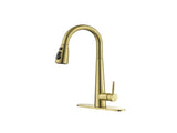Gold Kitchen Faucets with Pull Down Sprayer, Kitchen Sink Faucet with Pull Out Sprayer,Fingerprint 93404954