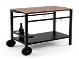 Stainless Steel Outdoor Grill Prep Table with Storage Cabinet Spice Rack & Tool Hooks, Rolling 30951117