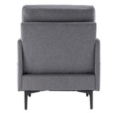 Lounge Chair, Comfy Single Sofa Accent Chair for Bedroom Living Room Guestroom, Dark Grey 88011294