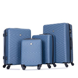 ZNTS luggage 4-piece ABS lightweight suitcase with rotating wheels, 24 inch and 28 inch with TSA lock, W284P149252