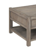 50 inch Coffee Table, No Assembly Required, White Oak Finish B108P163864