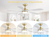 (Same as W934P444016) 52" Ceiling Fan with Light ,Remote Control, Adjustable Dimmable Lighting & W934P501772