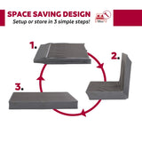 9 in. Full Size Foldable Metal Mattress Box Spring Foundation Bed Base, Modern Bedroom Furniture, B011P206778