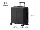 PP Trolley Case 20in 24in 28in 3PCS Suitcase Set Black 99782391