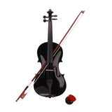 ZNTS New 4/4 Acoustic Violin Case Bow Rosin Black 67620583