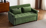 56.9" Loveseat Sofa Pull-out Sofa Bed Sleeper Sofa with a Reversible Backrest Cushion, Side Pockets, N719P208853F