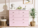 Modern Simple 5-Drawer Nighstand Dresser Pink 53636340