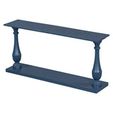 U_STYLE Vintage Sofa Table Console Table with Luxurious Pine Veneer and Elegance Vase-Leg Design,for N711P261924V