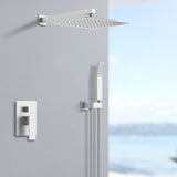 Shower System Shower Faucet Combo Set Wall Mounted with 10" Rainfall Shower Head and handheld shower T3177P269098