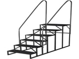 6 Step Ladder with Handrail, Swimming Pool Ladder Above Ground, 660 lb Load Capacity RV Steps with 11737246