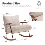 Modern Accent Chair Arm Chair Living Room Rocking Chair Metal Frame W1403P241855