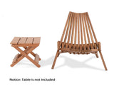 Wood Folding Chair for Outdoor, Low Profile Acacia Wood Lounge Chair for Balcony Porch Backyard 45059415