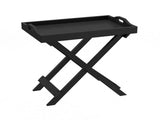 Wooden End Table, Modern Style Sofa Side Table with X-Leg Design and Two Shelves, Gray 96407881