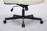 ZNTS Armless Desk Chairs with Wheels Office Chair Vanity Chair with Technical Cloth Adjustable Swivel W2725P207683