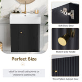 21.6 inch Modern Floating Bathroom Vanity with Ceramic Basin - Perfect for Small Bathrooms, N729P170390B