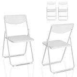 ZNTS 4 Pack Plastic Folding Chairs, Lightweight Stackable Commercial Chairs, Portable Event Seats Indoor 57324327