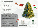 8 FT Pre-Lit Artificial Christmas Tree with 600 Dual Color LED Lights, 1605Branch Tips Hinged PVC 29599303