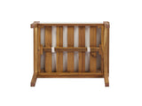 Outdoor Dining Chairs Set of 2, Acacia Wood Patio Armchair with Natural Wickers and Cream Washable N762P403831T