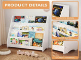 4-Tier Kids Bookshelf,Book Display Shelve Bookcase for Bedroom,Playroom,White 81555520