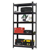 ZNTS 5 Tier Heavy Duty Metal Shelving Rack Unit Garage Storage Shelf Black UK 12865320