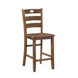 Counter Height 5pc Dining Set Walnut Finish Table and 4 Counter Height Chairs Wooden Kitchen Dining B011P168514