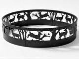 36in Fire Ring, Elk Pattern, Round, Iron 30970956