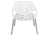 4pcs Bird's Nest Style Lounge Chair White 43246138