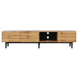 Modern TV Stand 4 Cabinets& Open Shelves, Color-matching Media Console Table for TVs up to 80'' WF531564AAP