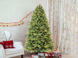 Artificial 7ft Green Christmas Tree with 1375 PE/PVC Mixed Branch Tips, 400L warm white led, memory 53507276