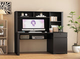Computer Desk with Hutch & Bookshelf,Wood Executive Desk Teens Student Desk Writing Laptop Home W1321P289999